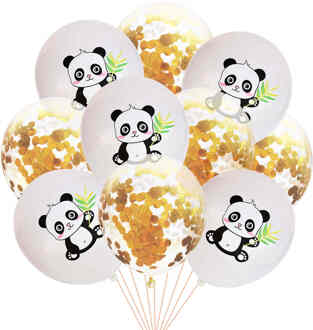 12 inch Latex Leuke Panda Print Ballon Dier Ballon kinderen Birthday Party Day Decoratie Goud