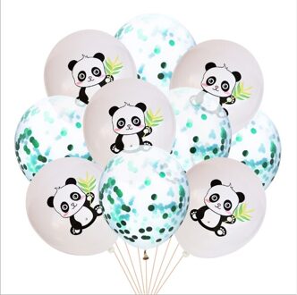 12 inch Latex Leuke Panda Print Ballon Dier Ballon kinderen Birthday Party Day Decoratie Groen