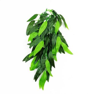 12 Inch Plastic Kunstmatige Wijnstok Realistisch Met Zuignap Opknoping Diy Plastic Decoratieve Gesimuleerde Plant Handgemaakte Voor Fish Tank