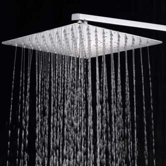 12 Inch Rvs Douchekop Vierkante Of Ronde Top Regenval Hoofd Douche Verchroomde Spiegel Douche Kraan Voor Badkamer