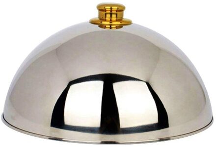 12 Inch Rvs Kaas Smelten Dome En Stomen Cover, Gepolijst Steak Cover, cloche Portie Schotel Voedsel Cover, Beste Voor Platte