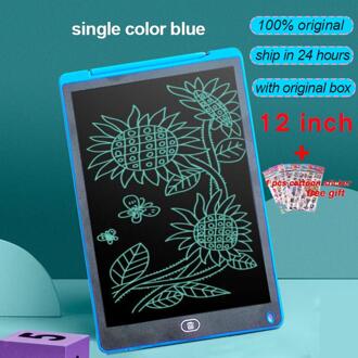 12 Inch Smart Schrijfbord Tekening Tablet Lcd-scherm Schrijven Tablet Digitale Grafische Tablets Elektronische Handschrift Pad Met Pen single kleur blauw