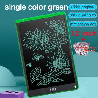 12 Inch Smart Schrijfbord Tekening Tablet Lcd-scherm Schrijven Tablet Digitale Grafische Tablets Elektronische Handschrift Pad Met Pen single kleur groen