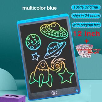 12 Inch Smart Schrijfbord Tekening Tablet Lcd-scherm Schrijven Tablet Digitale Grafische Tablets Elektronische Handschrift Pad Met Pen veelkleurig blauw