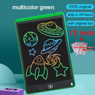 12 Inch Smart Schrijfbord Tekening Tablet Lcd-scherm Schrijven Tablet Digitale Grafische Tablets Elektronische Handschrift Pad Met Pen veelkleurig groen