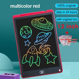12 Inch Smart Schrijfbord Tekening Tablet Lcd-scherm Schrijven Tablet Digitale Grafische Tablets Elektronische Handschrift Pad Met Pen veelkleurig rood