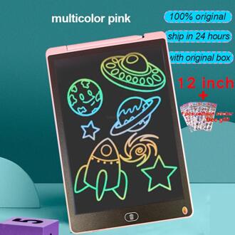 12 Inch Smart Schrijfbord Tekening Tablet Lcd-scherm Schrijven Tablet Digitale Grafische Tablets Elektronische Handschrift Pad Met Pen veelkleurig roze