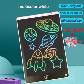 12 Inch Smart Schrijfbord Tekening Tablet Lcd-scherm Schrijven Tablet Digitale Grafische Tablets Elektronische Handschrift Pad Met Pen veelkleurig wit