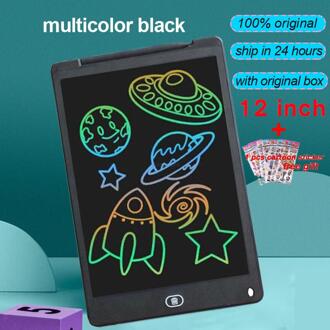 12 Inch Smart Schrijfbord Tekening Tablet Lcd-scherm Schrijven Tablet Digitale Grafische Tablets Elektronische Handschrift Pad Met Pen veelkleurig zwart