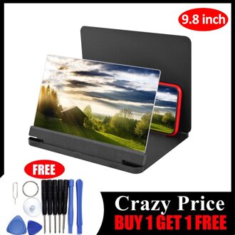 12 Inch Vouwen Vergroot Telefoon Screen Vergrootglas Straling Oogbescherming 3D Hd Video Versterker Mobiele Telefoon Stand Beugel Houder 9.8 duim