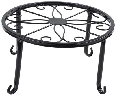 12-Inch Zware Pot Plant Stand, Set Van 2, Art Gesmeed Pot Treeft, massief Ijzer Pot Houder, Decoratieve Tuin Pot Houder, Zwart