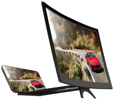 12 Inches 3D Hd Telefoon Screen Vergrootglas Movie Video Versterker Houder Vergroter Screen Smart Telefoons Vergrootglas Beugel