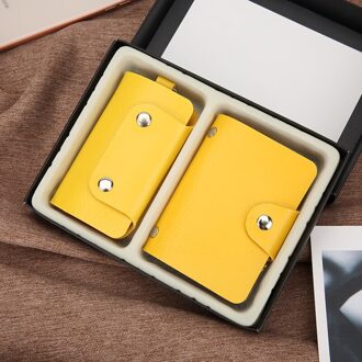 12 Kaarten Kleine 2-pices Portefeuilles En Sleutel Combinatie Kaart Tassen, kleurrijke Kleine Kleine Dame Kaarthouders Kleine Tassen 12 cards geel