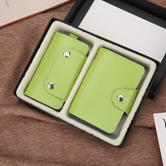 12 Kaarten Kleine 2-pices Portefeuilles En Sleutel Combinatie Kaart Tassen, kleurrijke Kleine Kleine Dame Kaarthouders Kleine Tassen 12 cards groen