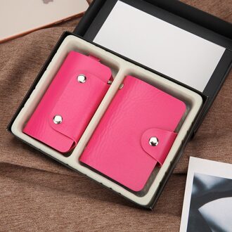 12 Kaarten Kleine 2-pices Portefeuilles En Sleutel Combinatie Kaart Tassen, kleurrijke Kleine Kleine Dame Kaarthouders Kleine Tassen 12 cards roos