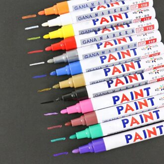12 Kleuren Epoxyhars Tekening Pen Goud Leafing Marker Metallic Permanente Markers