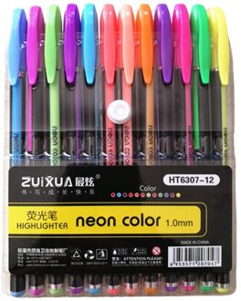 12 Kleuren Gel Pen Set Glitter Markeerstift Pastel Pennen Voor School Kantoor Kleuring B