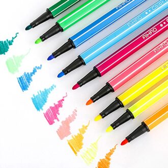 12 Kleuren Water Wassen Aquarel Pen Markeerstift Markeerstift Art Marker Tekening Set Kinderen Graffiti Pen