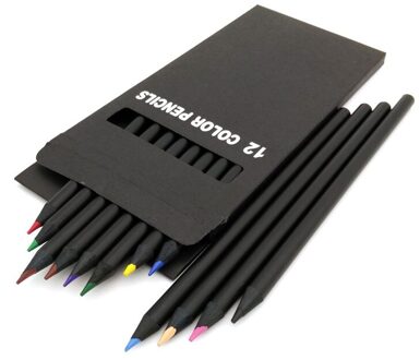 12 Kleuren Zwart Hout Potlood Set Tekening Schilderen Briefpapier Art Kleur Potlood Schoolbenodigdheden 05406