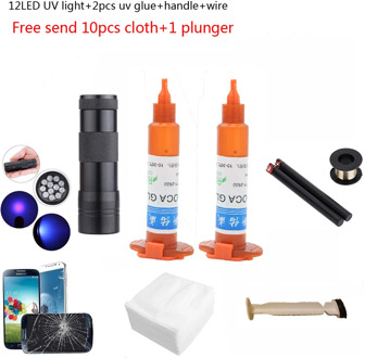 12 led UV light 2pcs/lot 5g TP-2500 LOCA UV liquid optical clear adhesive tp2500 uv glue for touch screen samsung galaxy iPhone