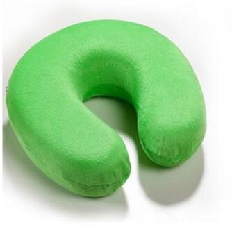 12 Memory Foam Pillow Nek U-vorm U-vormige Hoofdsteun Auto Flight Travel Soft Nursing Kussen groen