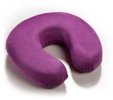 12 Memory Foam Pillow Nek U-vorm U-vormige Hoofdsteun Auto Flight Travel Soft Nursing Kussen Paars