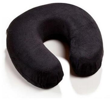 12 Memory Foam Pillow Nek U-vorm U-vormige Hoofdsteun Auto Flight Travel Soft Nursing Kussen zwart