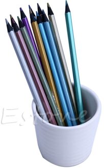 12 Metallic Gekleurde Potlood Niet Giftig Voor Tekening Schetsen Set Briefpapier