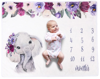 12 Monthly Baby Milestone Blanket Monthly Baby Blankets Newborn Soft Baby Photography Props Background Blanket Photo