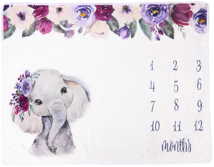 12 Monthly Baby Milestone Blanket Newborn Soft Baby Photography Props Background Blanket Photo