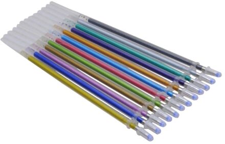 12 Multicolour Balpen Gel Pen Markeerstift Refill Kleurrijke Shining Pennen Voor School Chancellory Gel Pen Set Kantoor School Pen