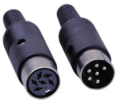 12 paar DIN Stekker Vrouwelijke Jack Kabel Connector 6 Pin