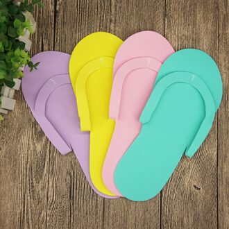 12 Paar Indoor Wegwerp Slippers Pedicure Salon Hotel Gebruik Foam Flip Flops