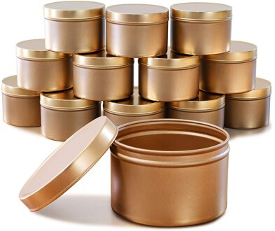 12 Pack 8 Ozs Luxe Kaars Potten Met Deksel Bulk Ronde Kaars Container Tins Lege Opbergdoos Diy Care Beauty monsters # T1G