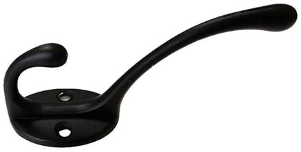 12 Pack Black Kapstokken Muur Gemonteerd Met Retro Dubbele Haken Utility Zwart Haak