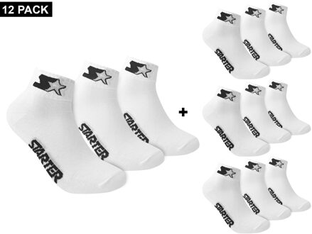 12-Pack Quarter Socks - Wit - Algemeen - maat  35 - 38