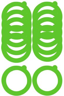 12 Pack Siliconen Vervanging Pakking, Luchtdicht Rubber Afdichtingen Ringen Voor Mason Pot Deksels, Lekvrije Inblikken Siliconen groen