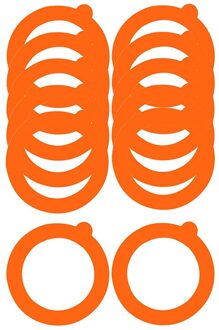 12 Pack Siliconen Vervanging Pakking, Luchtdicht Rubber Afdichtingen Ringen Voor Mason Pot Deksels, Lekvrije Inblikken Siliconen oranje