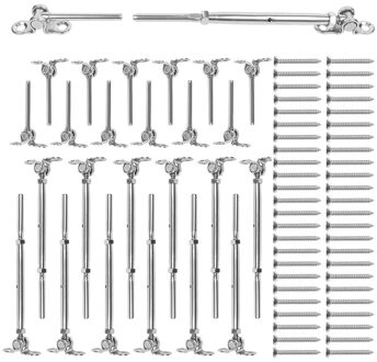 12 Pack T316 Rvs Kabel Reling Kits Fit 1/8Inch Roestvrij Staaldraad Kabel Voor Kabel reling Systemen
