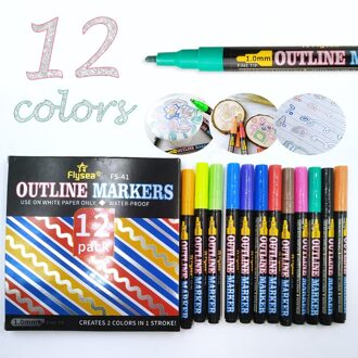 12 Pack Verf Markers Schilderen Marker Pen Set Voor Stof, Plastic, Canvas, Glas, Mokken, diy Craft, Waterdichte Schrijven Op Alles