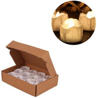 12 Packs Led Kaars Witte Kaars Licht Creatieve Lamp Batterij Aangedreven Home Birthday Party Bruiloft Decoratie Verlichting