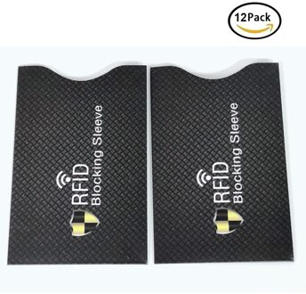 12 pak RFID Blocking Mouwen Anti Diefstal RFID Card Protector RFID Blocking Mouwen Identiteit Anti-Scan Card Sleeve