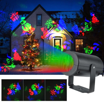 12 Patterns Christmas LED Snowflake Projector Light Laser Projection Outdoor Waterproof Disco Light Home Garden Party Decor