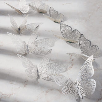 12 Pcs 3D Wall Stickers Hollow Butterfly for Kids Rooms Home Wall Decor DIY Mariposas Fridge stickers Room Decoration