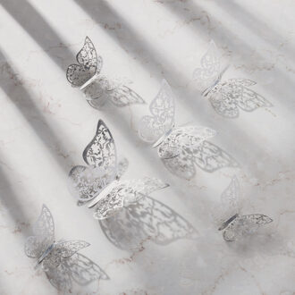 12 Pcs 3D Wall Stickers Hollow Butterfly for Kids Rooms Home Wall Decor DIY Mariposas Fridge stickers Room Decoration