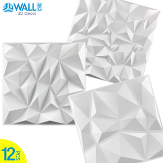 12 pcs 50x50cm 3D tile panel mold plaster wall 3D wall stickers living room wallpaper mural bathroom kitchen accessories outdoor