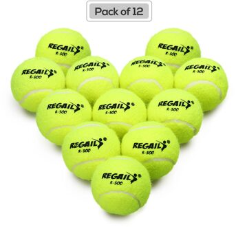 12 Pcs/6 Pcs Drukloze Tennis Ballen Met Mesh Bag Rubber Bounce Training Praktijk Tennis Ballen Huisdier Speelgoed Pack of 12