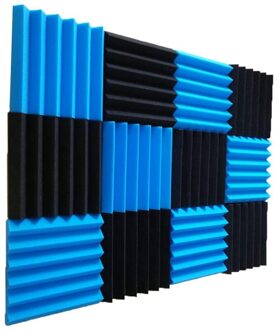 12 Pcs Akoestische Panel Studio Geluiddicht Schuim Wedge Tegel Brandwerende Studio Schuim Geluid Wiggen 5X30X30Cm