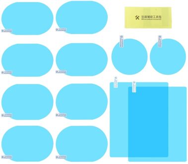 12 Pcs Auto Achteruitkijkspiegel Regendicht Film Anti-Fog Clear Beschermende Sticker Anti-Kras Waterdichte Spiegel Venster film Voor W91F