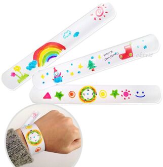 12 Pcs Diy Blank Slap Armbanden Party Gunsten Pasen Cadeaus Voor Kids Art Craft H055